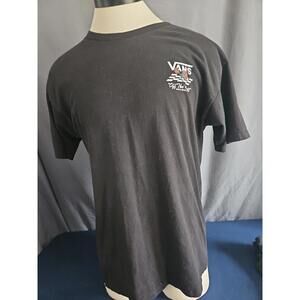 VANS Off the Wall T-Shirt Costa Mesa, California, Large Big Roses Back Hit Skate